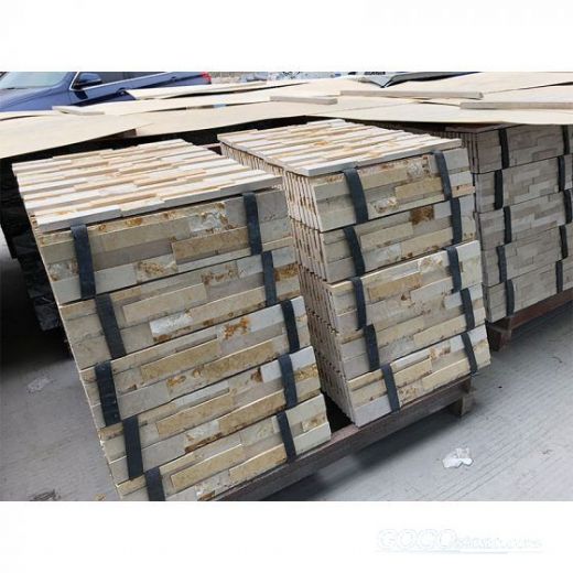 Sunny beige stone veneer tile
