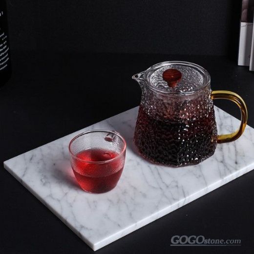 Bianco carrarra marble plate serving board