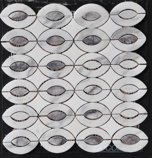 Arc flower mosaic tile