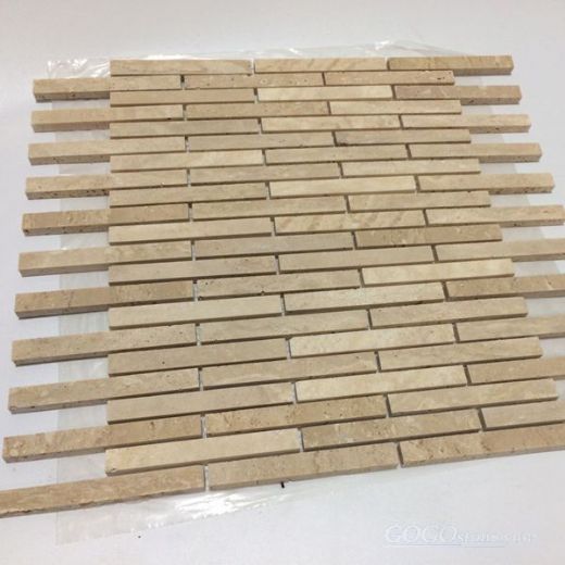 Beige travertine mosaic tile