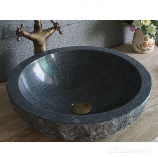 dark grey granite washing basin
