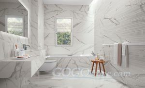 White marble tile, bathroom tiles