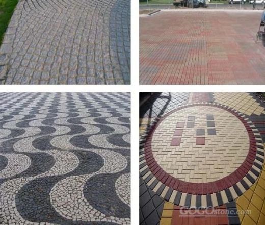 Cobble stone granite tile