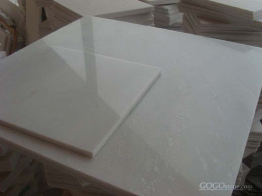 snow white marble tile