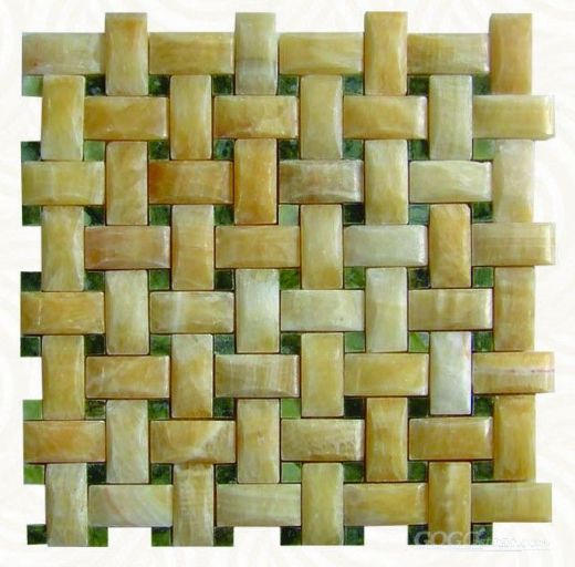 yellow onyx marble mosaic pattern