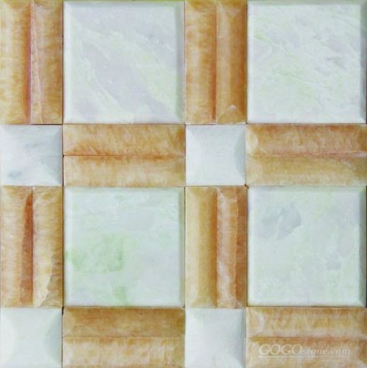 Yellow onyx marble mosaic