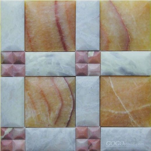 Yellow onyx marble mosaic