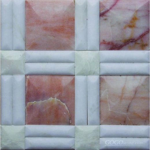 Pink Onyx marble mosaic
