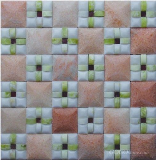 Pink onyx marble mosaic