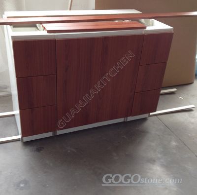 maple wood veneer bathroom cabinets