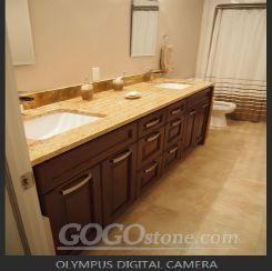 Red oak solid wood bathroom cabinets