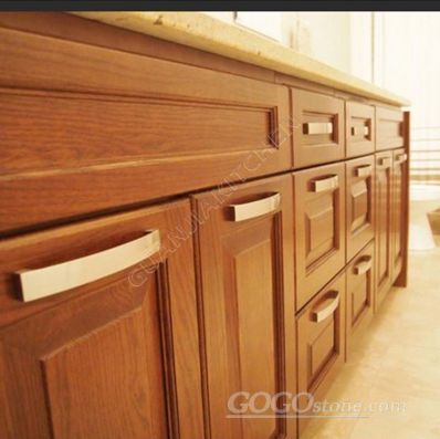 Red Oak vanity cabinets