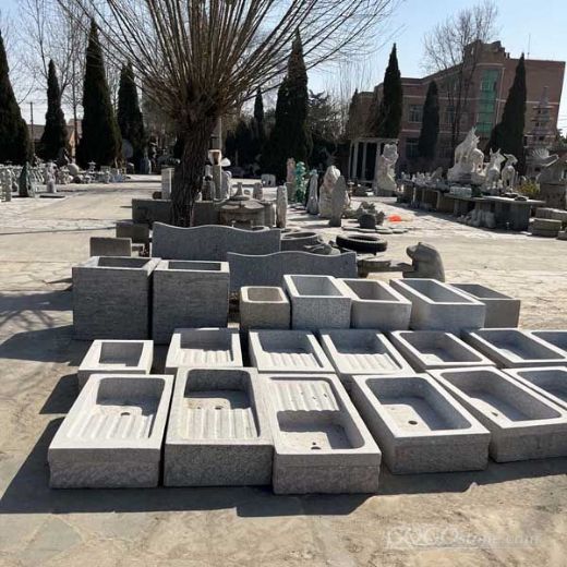 Custom Garden Stone granite wash hand sinks