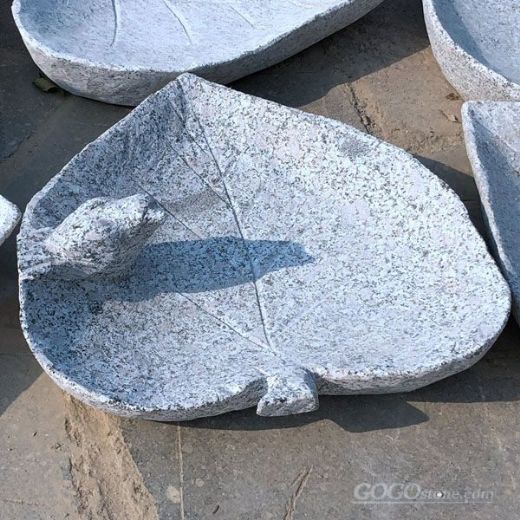 granite stone birdbath garden decoration