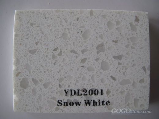 White natural quartz for countertop