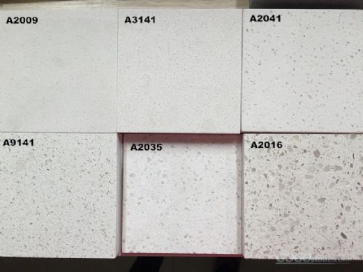 Fine Grain White Quartz Stone for Pre-Fabricated Tops
