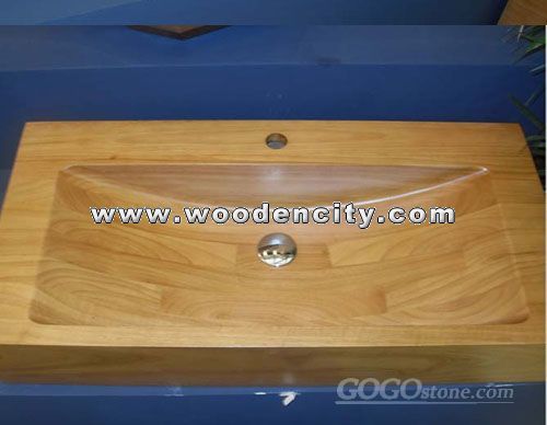 wooden sink