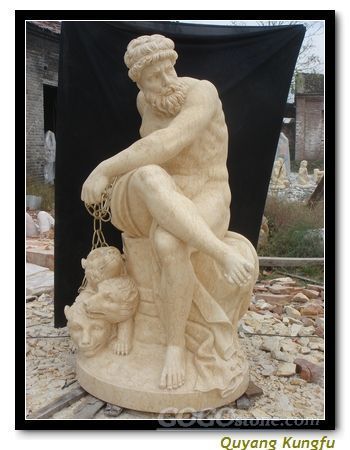 Beige Stone Figure Statue
