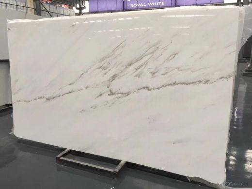 Calacatta Grey White Painting Ink washing Landscaping white marble slabs & tiles