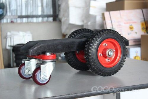 4 WHEEL SLAB DOLLY, Aardwolf  buddy for stone, stone buggy, stone moving cart