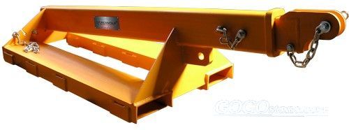 SWING ARM FORKLIFT BOOM, AARDWOLF Lifter, stone handling equipment, stone clamp, material handling e