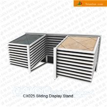 Cx025 Sliding Marble Granite Stone Display Rack for Exhibition