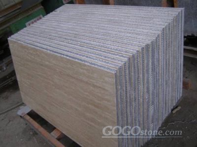 aluminium honeycomb backed stone panel