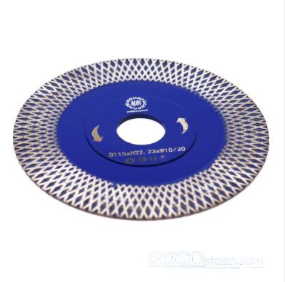 Turbo mesh diamond saw blade for cutting marble granite tile