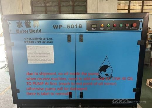 500Bar Italy Pump Stone Processing Water Blast Machine WP-5018