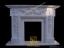 Fangshan white marble fireplaces