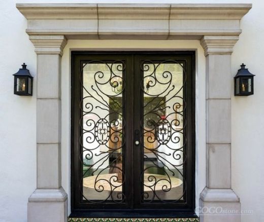 Limestone Entrance Door Surround Antique Finish