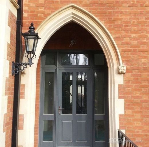 Limestone Arch Design Entrance Door Surrounding