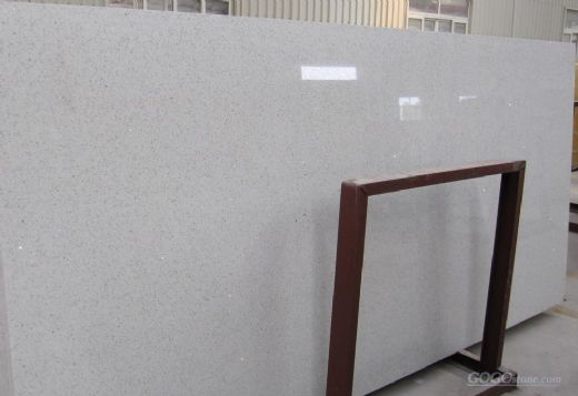 Mirror White Engineered Quartz Stone Countertop