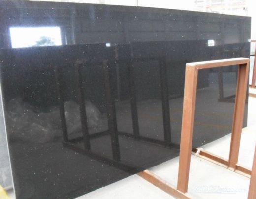 Mirror Black Quartz Stone Slab