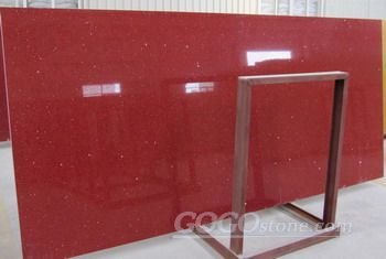 Red quartz solid surface